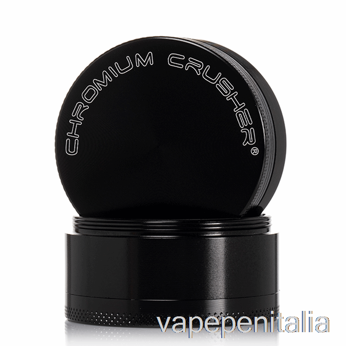 Penna Vape Cromo Frantoio Smerigliatrice Da 4 Pezzi Da 2,2 Pollici Nera